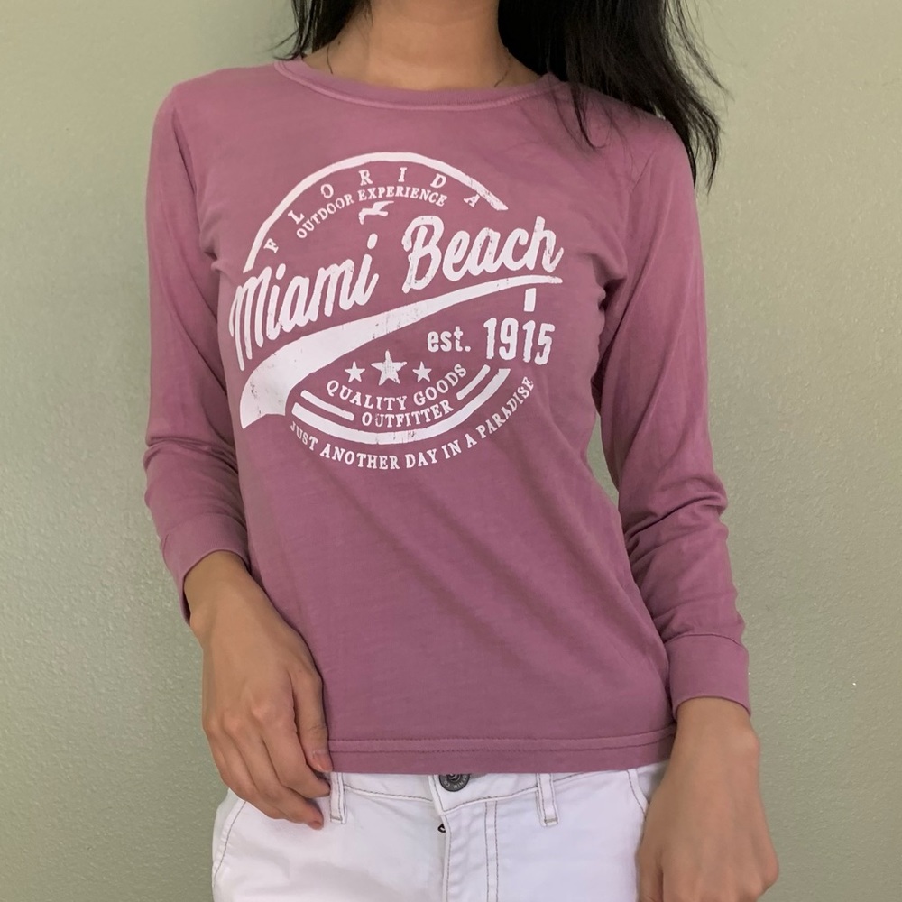 Pink long sleeve tee